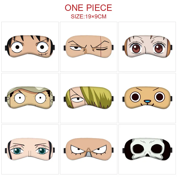 One Piece Inspired 3D Contoured Sleep Mask – Breathable Blackout Eye Mask with Luffy & Straw Hat Pirates Print, Adjustable Strap for Travel, Sleep & Cosplay